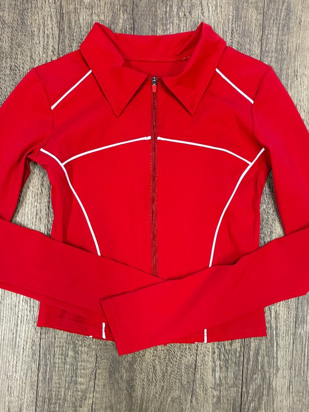 Zip up jacket - Red and white